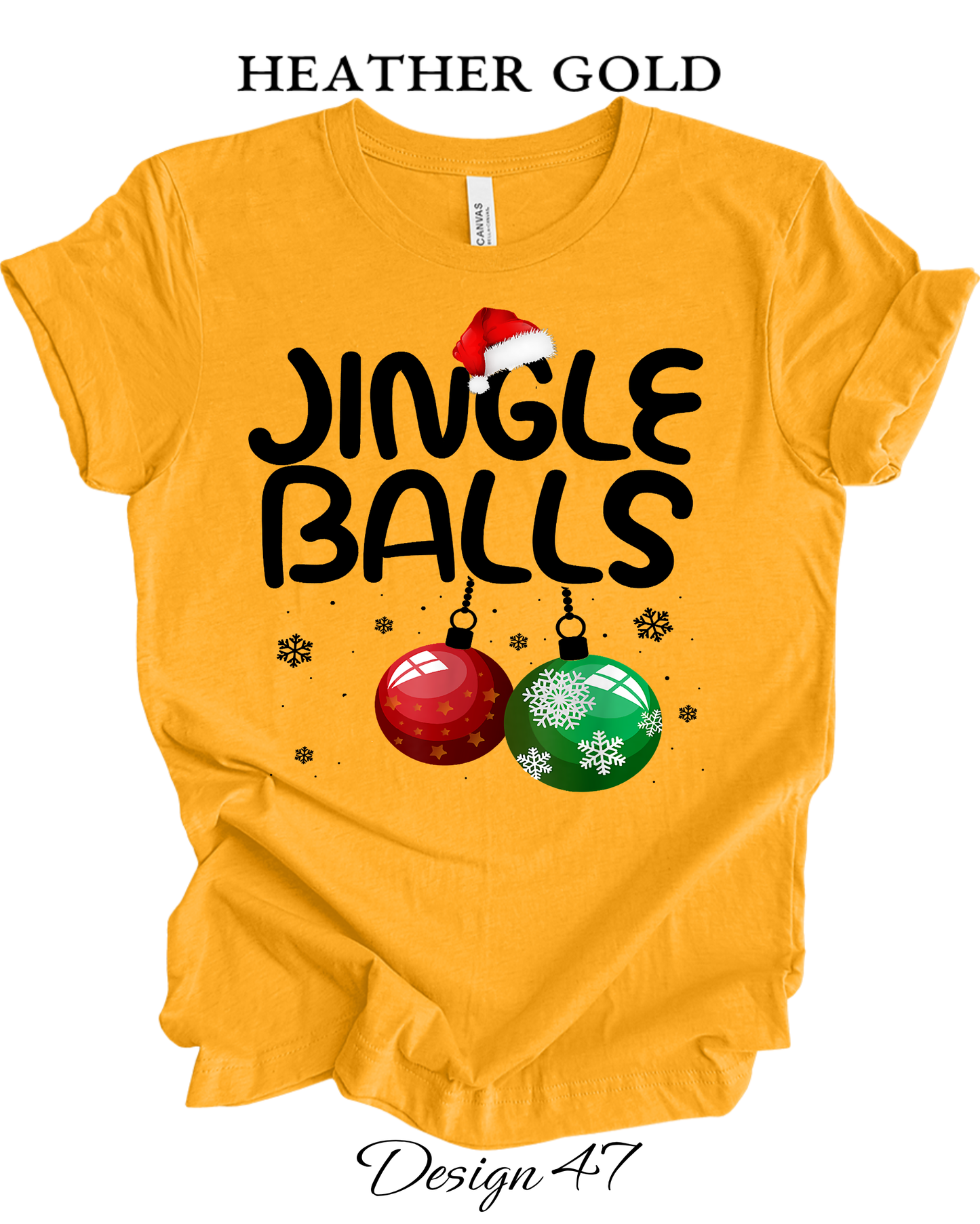 Custom Tee Unisex Crew Neck T-Shirts | Christmas Jingle Balls & Tinsel Tits Inspired Tee