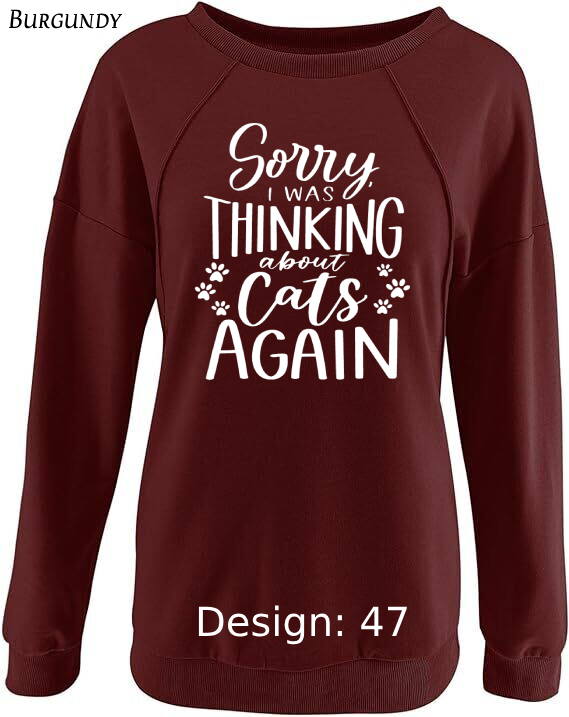 Sweatshirt Women's Cat Sweatshirt | Custom Sweatshirt