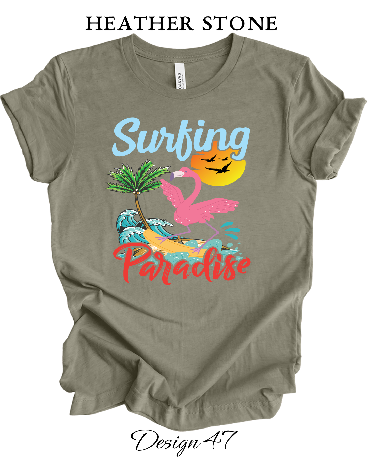 Custom Tee Unisex Crew Neck T-Shirts | Summer, Surfing, & Sunshine Inspired Tee