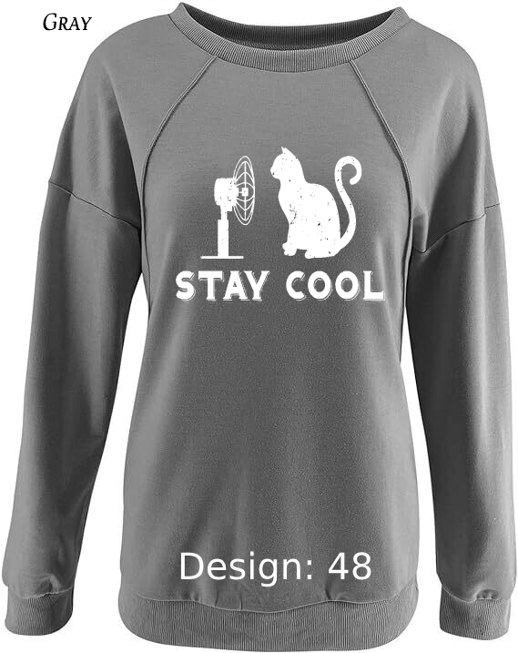 Sweatshirt Women's Cat Sweatshirt | Custom Sweatshirt