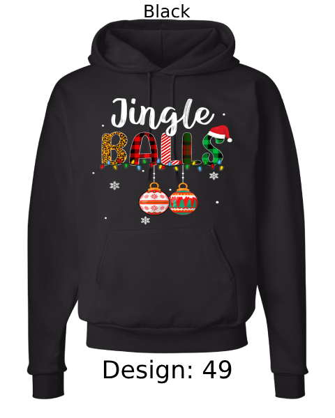 Unisex Christmas Jingle Balls & Tinsel Tits Hoodie Sweatshirt | Custom Hoodie