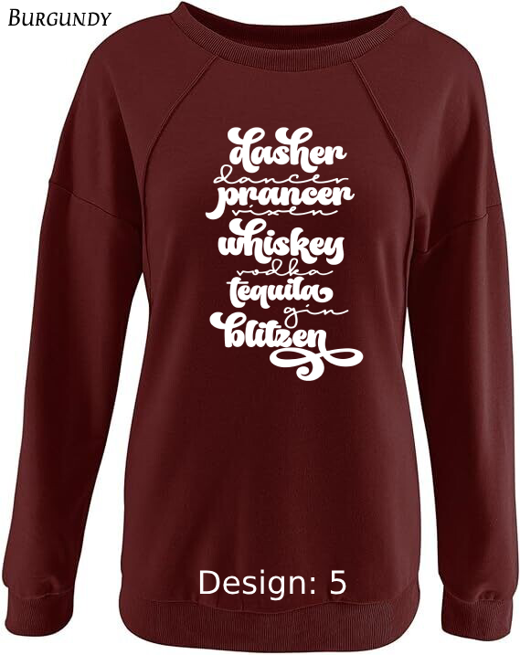 Sweatshirt Women's Christmas Funny Drinking Sweatshirt | Custom Sweatshirt