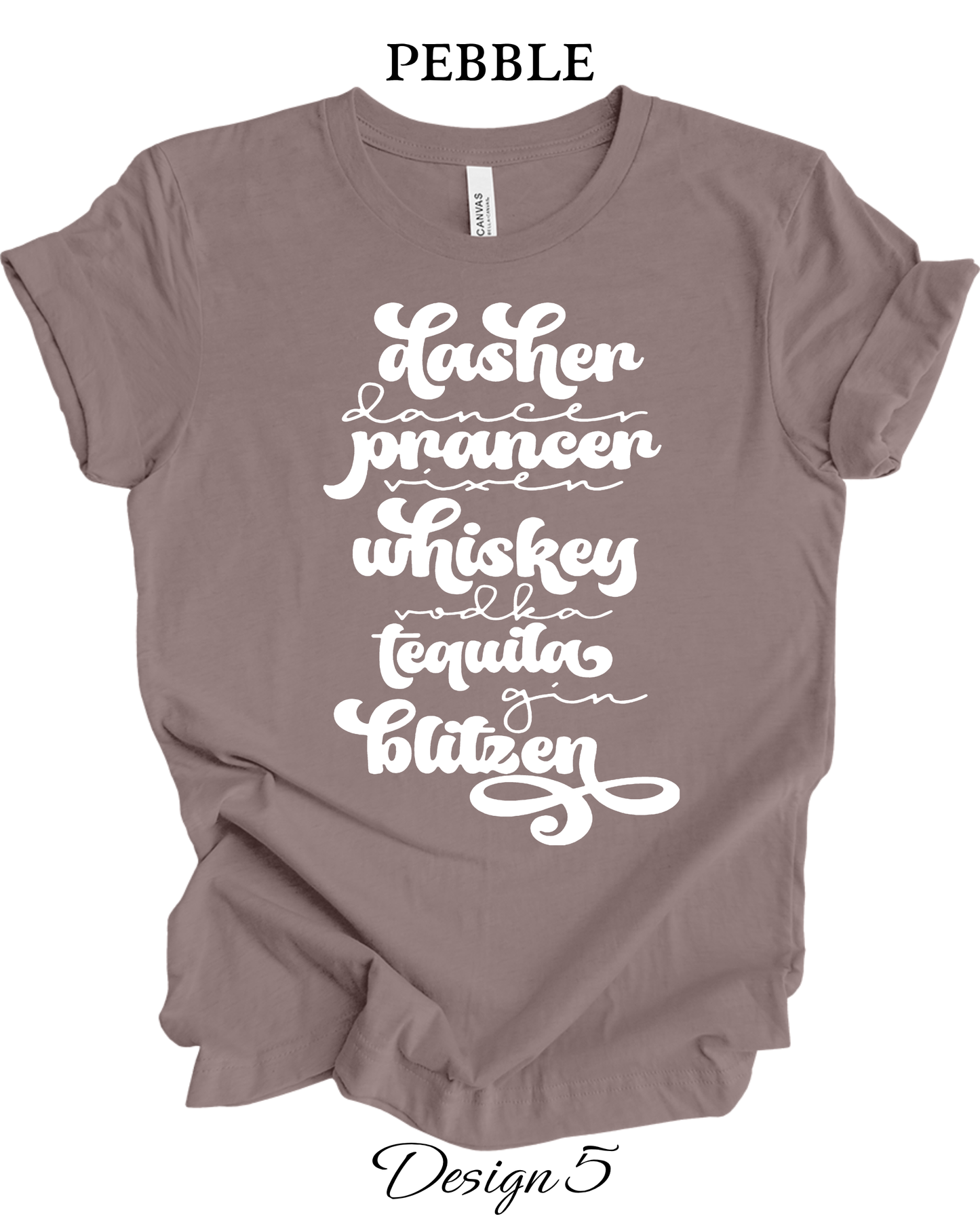 Custom Tee Unisex Crew Neck T-Shirts | Christmas Funny Drinking Inspired Tee