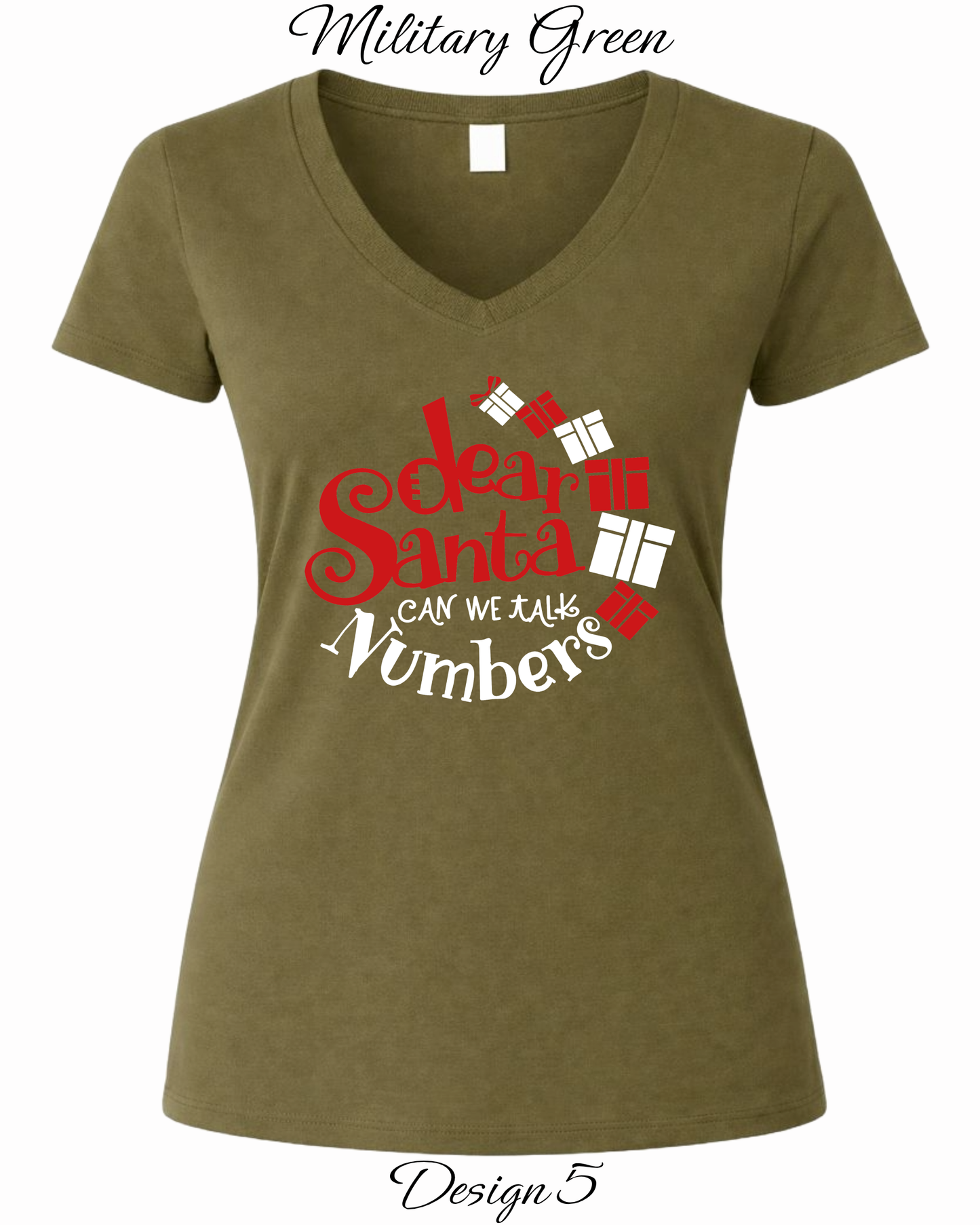 Custom Women's Tank Tops & Tees | Christmas Funny Christmas Santa Themed Tee