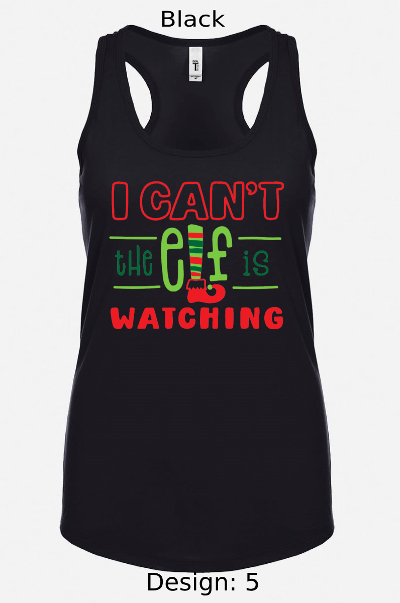 Shirts Women's Customized Tank Tops & Shirts | Christmas Funny Elf Themed Tee
