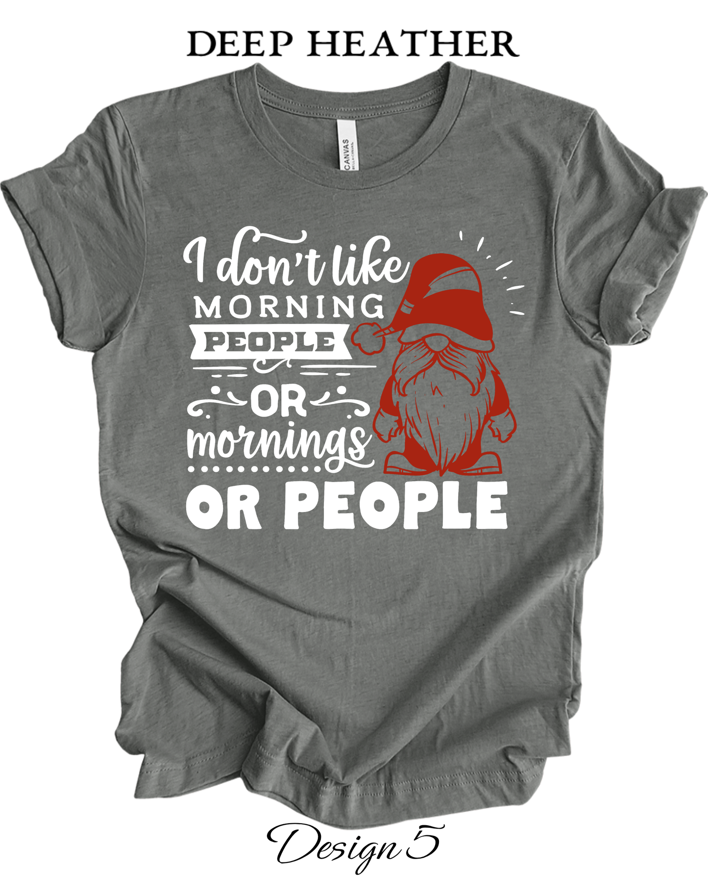 Custom Tee Unisex Crew Neck T-Shirts | Christmas Funny Gnome Inspired Tee