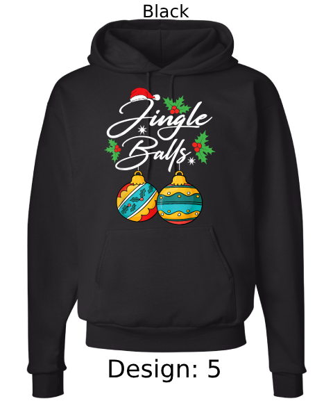 Unisex Christmas Jingle Balls & Tinsel Tits Hoodie Sweatshirt | Custom Hoodie