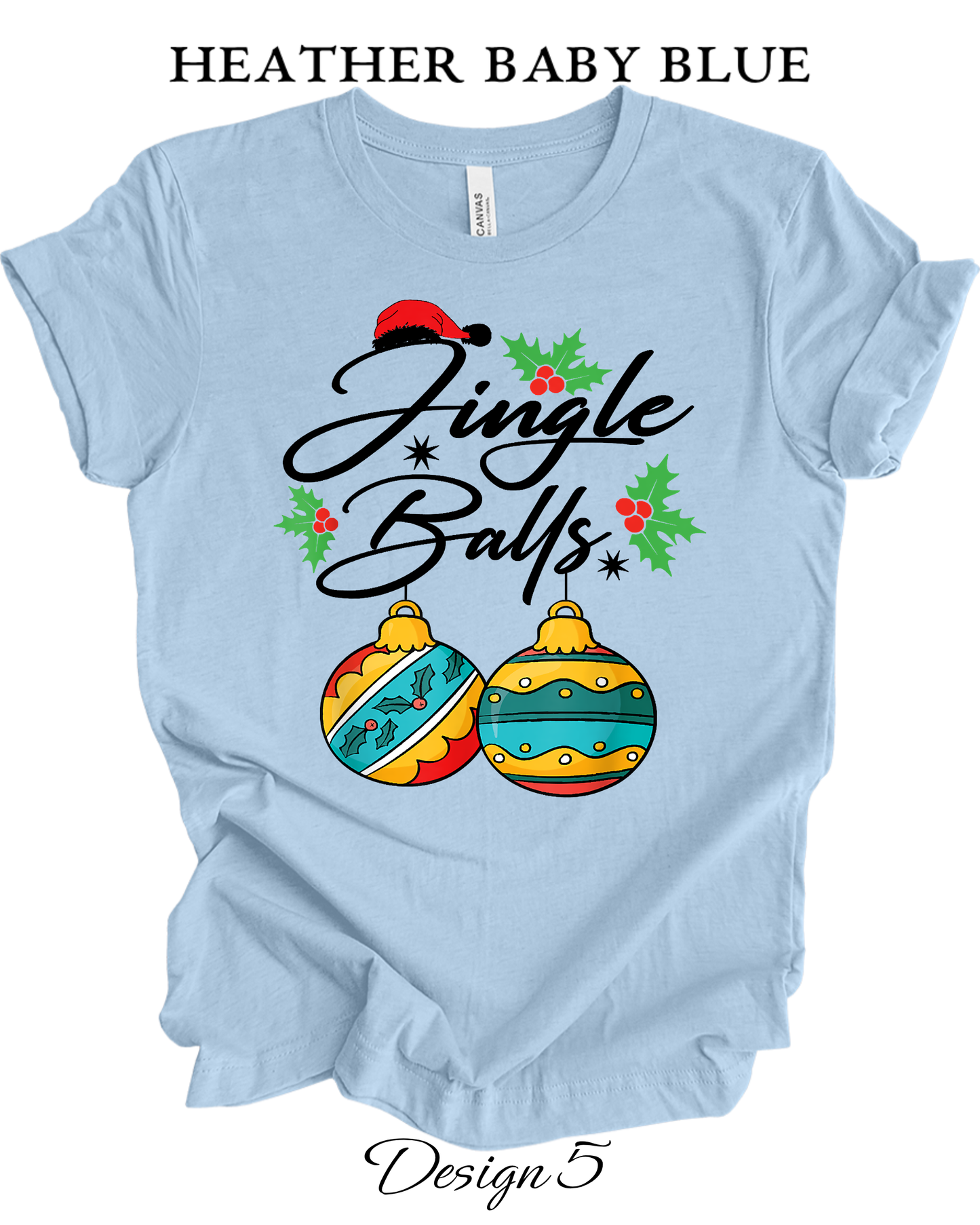 Custom Tee Unisex Crew Neck T-Shirts | Christmas Jingle Balls & Tinsel Tits Inspired Tee