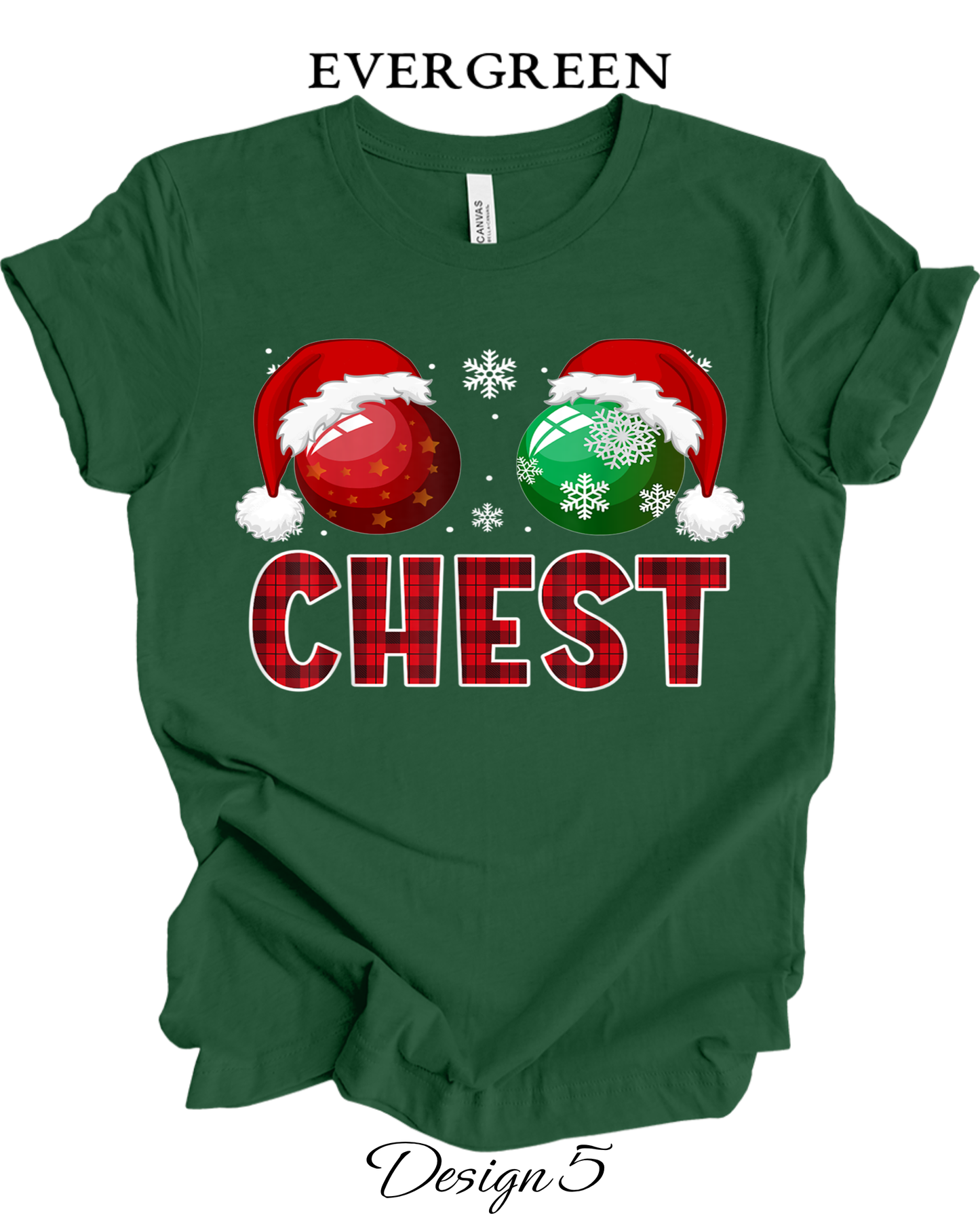 Custom Tee Unisex Crew Neck | Christmas Chest Nuts Couples Tee