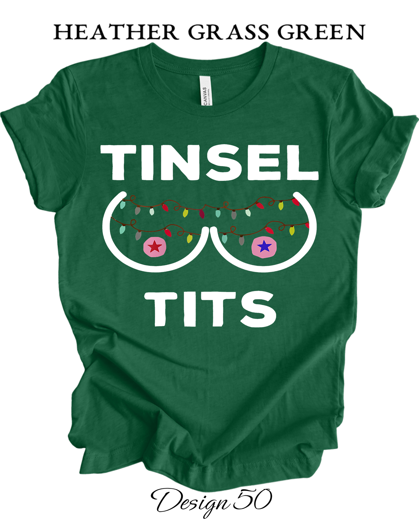 Custom Tee Unisex Crew Neck T-Shirts | Christmas Jingle Balls & Tinsel Tits Inspired Tee