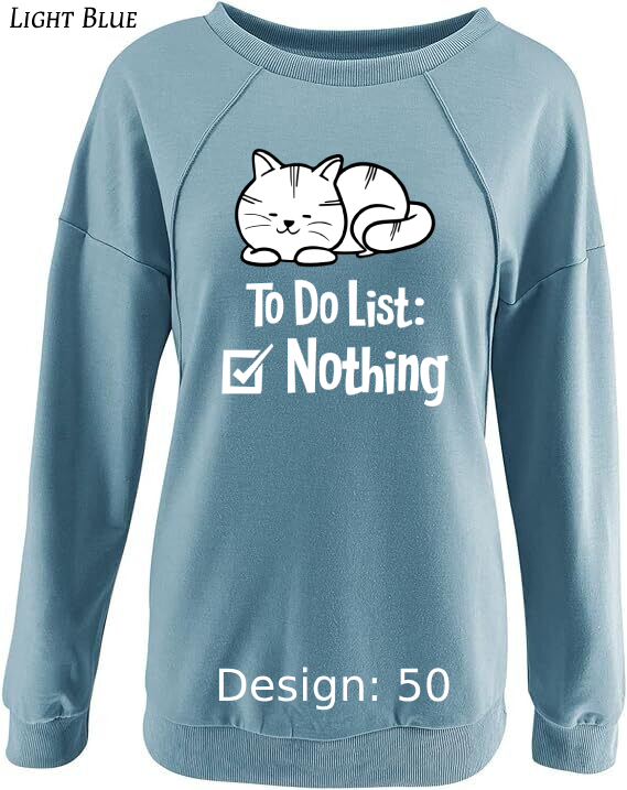 Sweatshirt Women's Cat Sweatshirt | Custom Sweatshirt