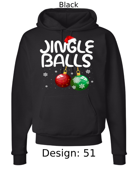 Unisex Christmas Jingle Balls & Tinsel Tits Hoodie Sweatshirt | Custom Hoodie