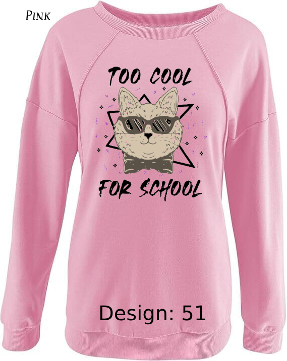 Sweatshirt Women's Cat Sweatshirt | Custom Sweatshirt