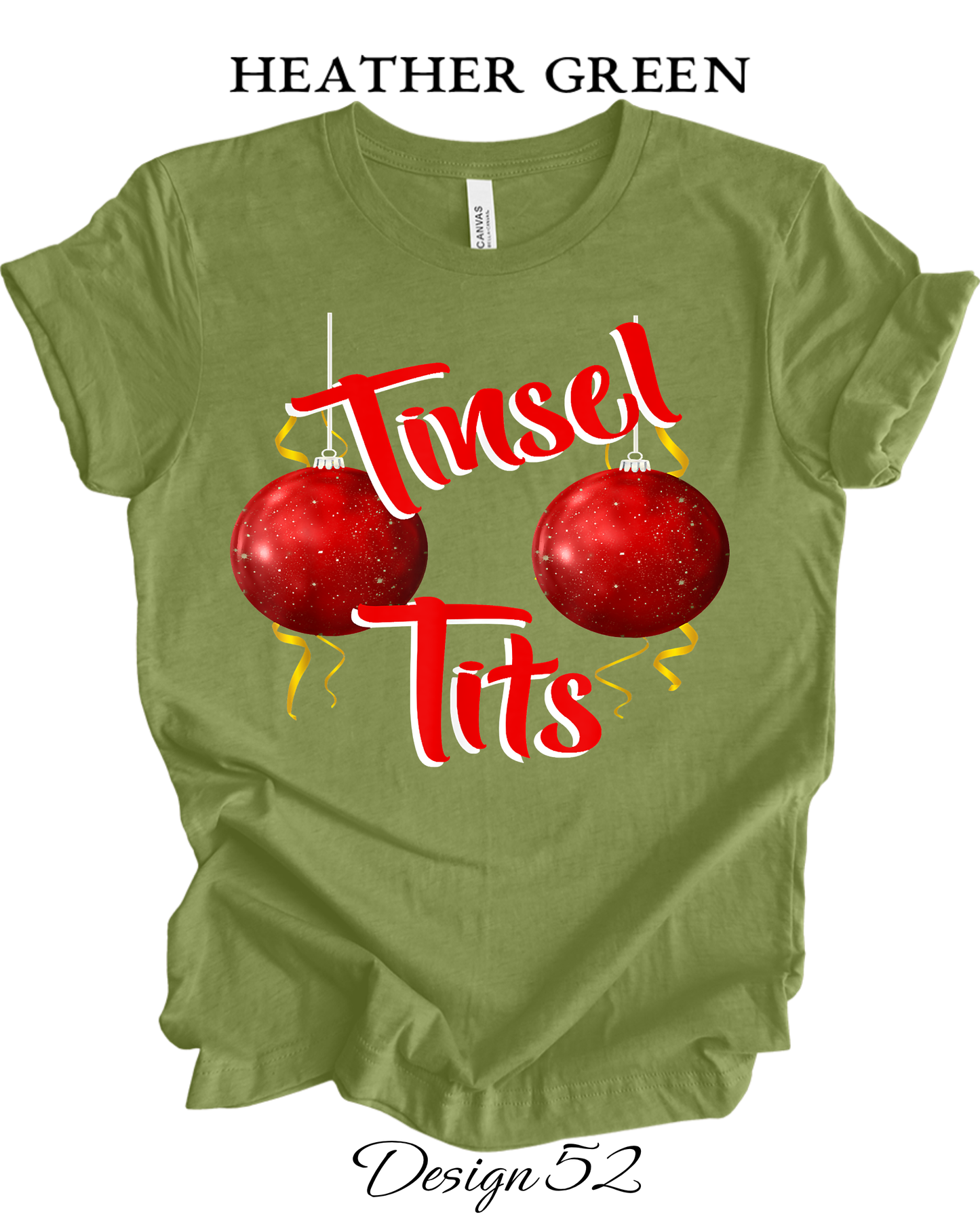 Custom Tee Unisex Crew Neck T-Shirts | Christmas Jingle Balls & Tinsel Tits Inspired Tee