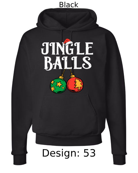 Unisex Christmas Jingle Balls & Tinsel Tits Hoodie Sweatshirt | Custom Hoodie