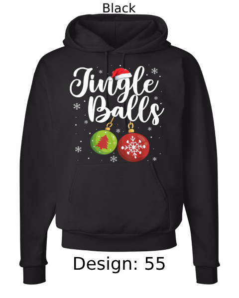 Unisex Christmas Jingle Balls & Tinsel Tits Hoodie Sweatshirt | Custom Hoodie