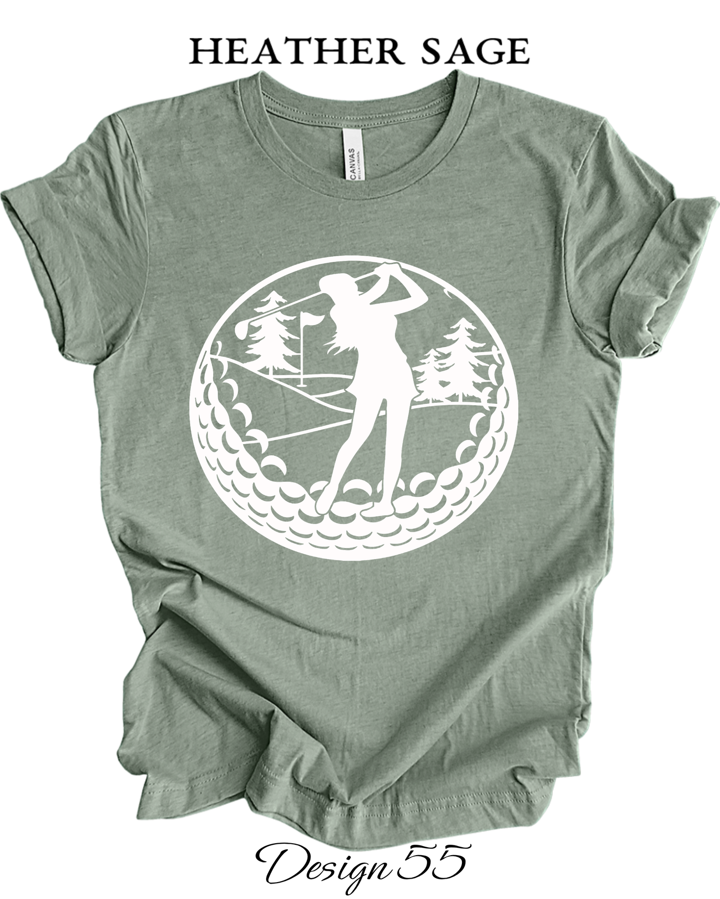 Custom Tee Unisex Crew Neck T-shirts | Golf Inspired Tees