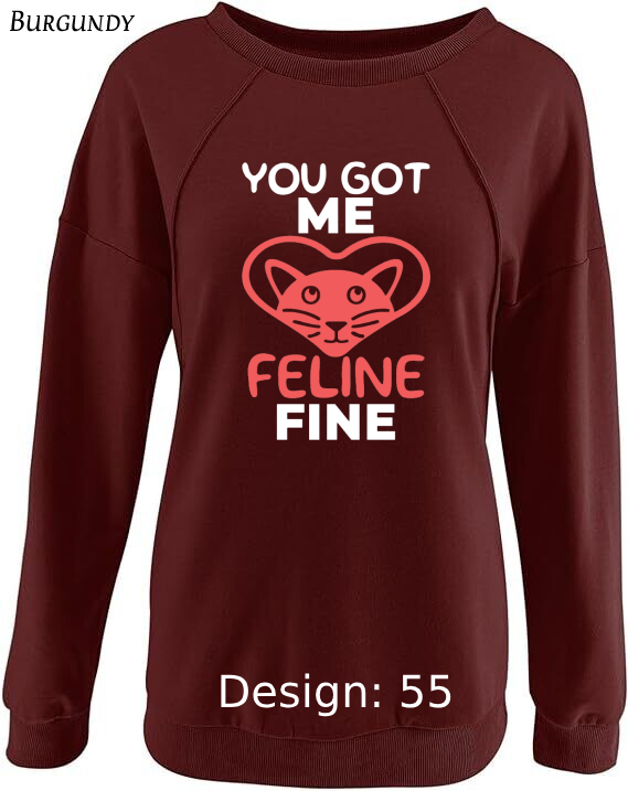 Sweatshirt Women's Cat Sweatshirt | Custom Sweatshirt