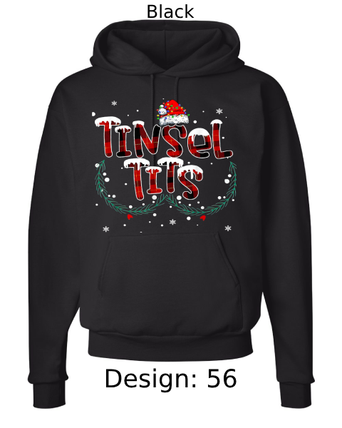 Unisex Christmas Jingle Balls & Tinsel Tits Hoodie Sweatshirt | Custom Hoodie