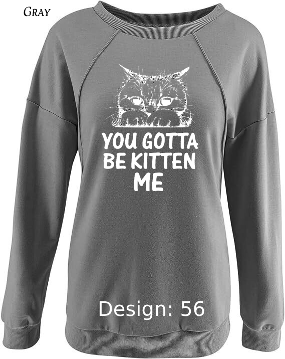 Sweatshirt Women's Cat Sweatshirt | Custom Sweatshirt