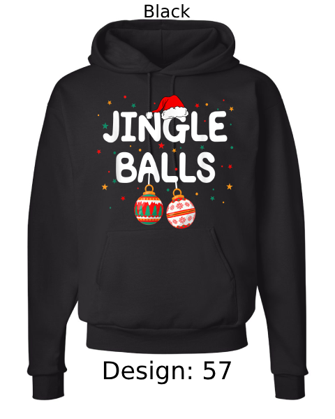 Unisex Christmas Jingle Balls & Tinsel Tits Hoodie Sweatshirt | Custom Hoodie