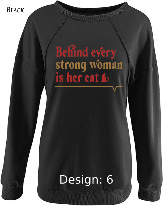 Sweatshirt Women's Cat Sweatshirt | Custom Sweatshirt