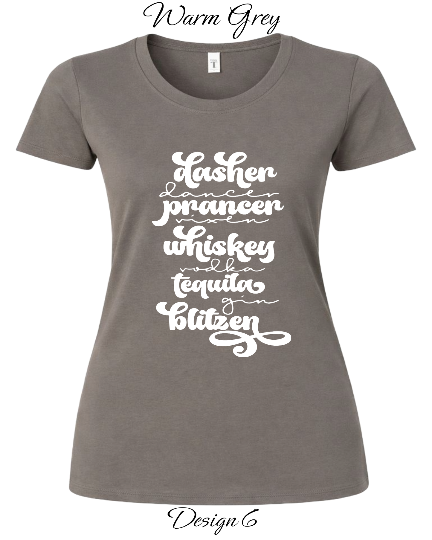 Custom Women's Tank Tops & Tees | Christmas Funny Drinking Inspired Tee