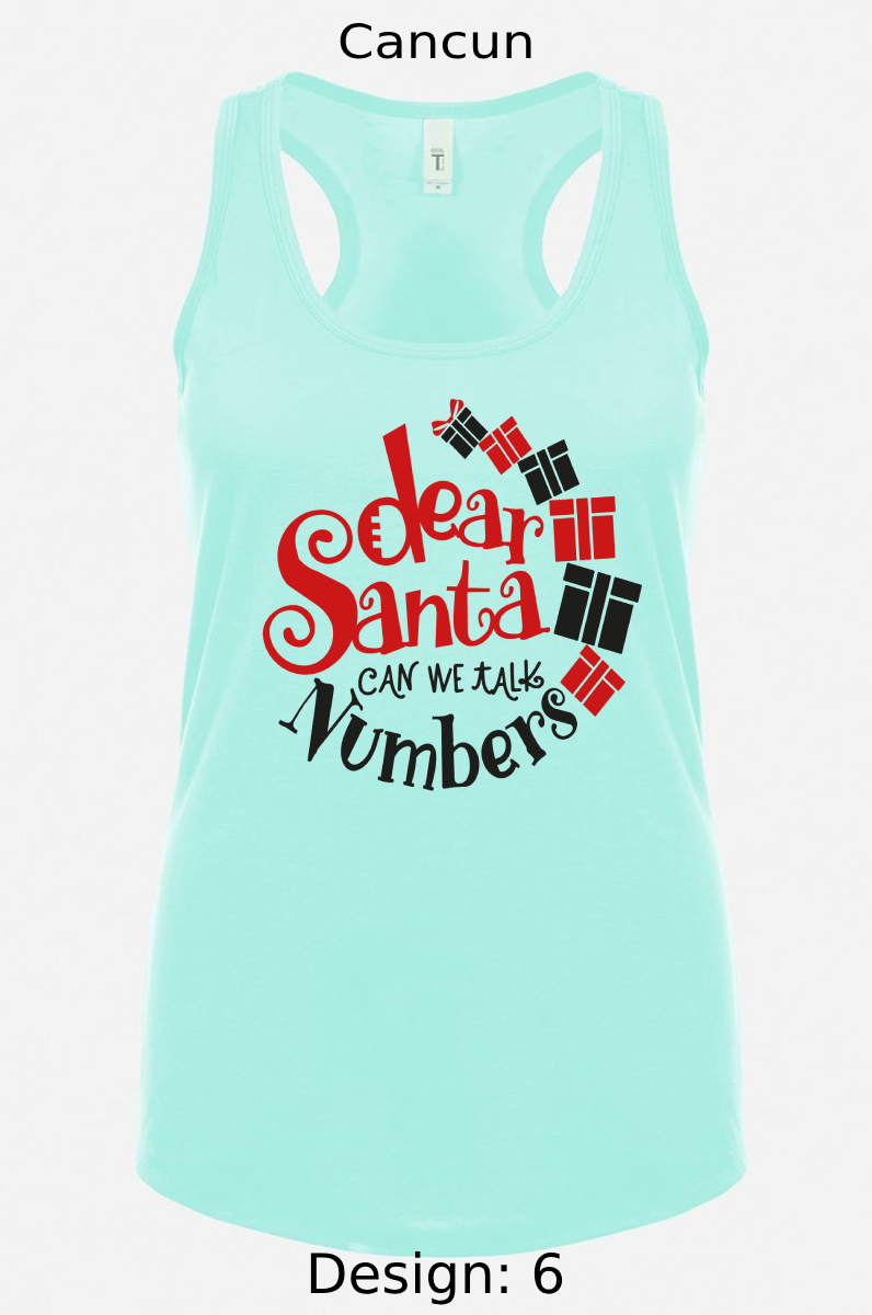 Shirts Women's Customized Tank Tops & Shirts | Christmas Funny Santa Themed Tee