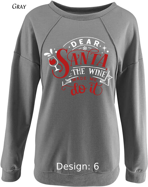 Sweatshirt Women's Christmas Funny Drinking Sweatshirt | Custom Sweatshirt