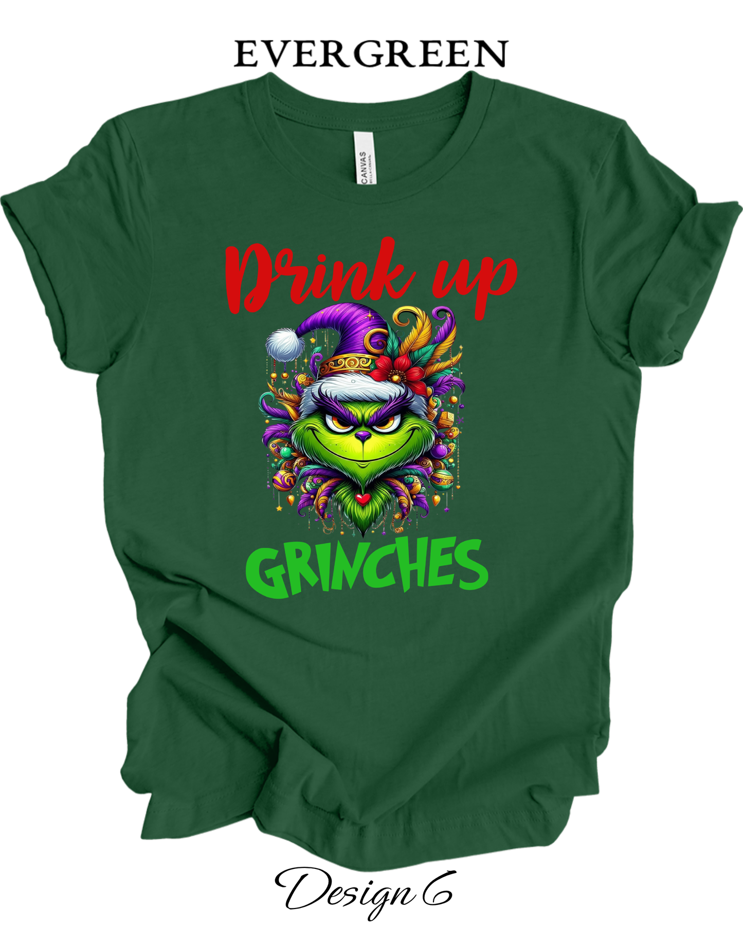 Custom Tee Unisex Crew Neck T-Shirts | Christmas Funny Grinch Inspired Tee