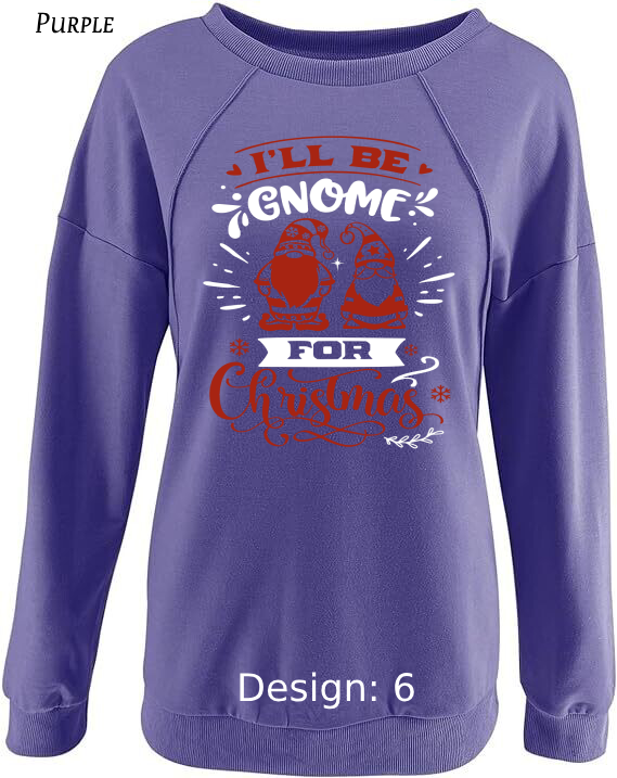 Sweatshirts Women's Christmas Funny Gnome Sweatshirt |  Custom Sweatshirt