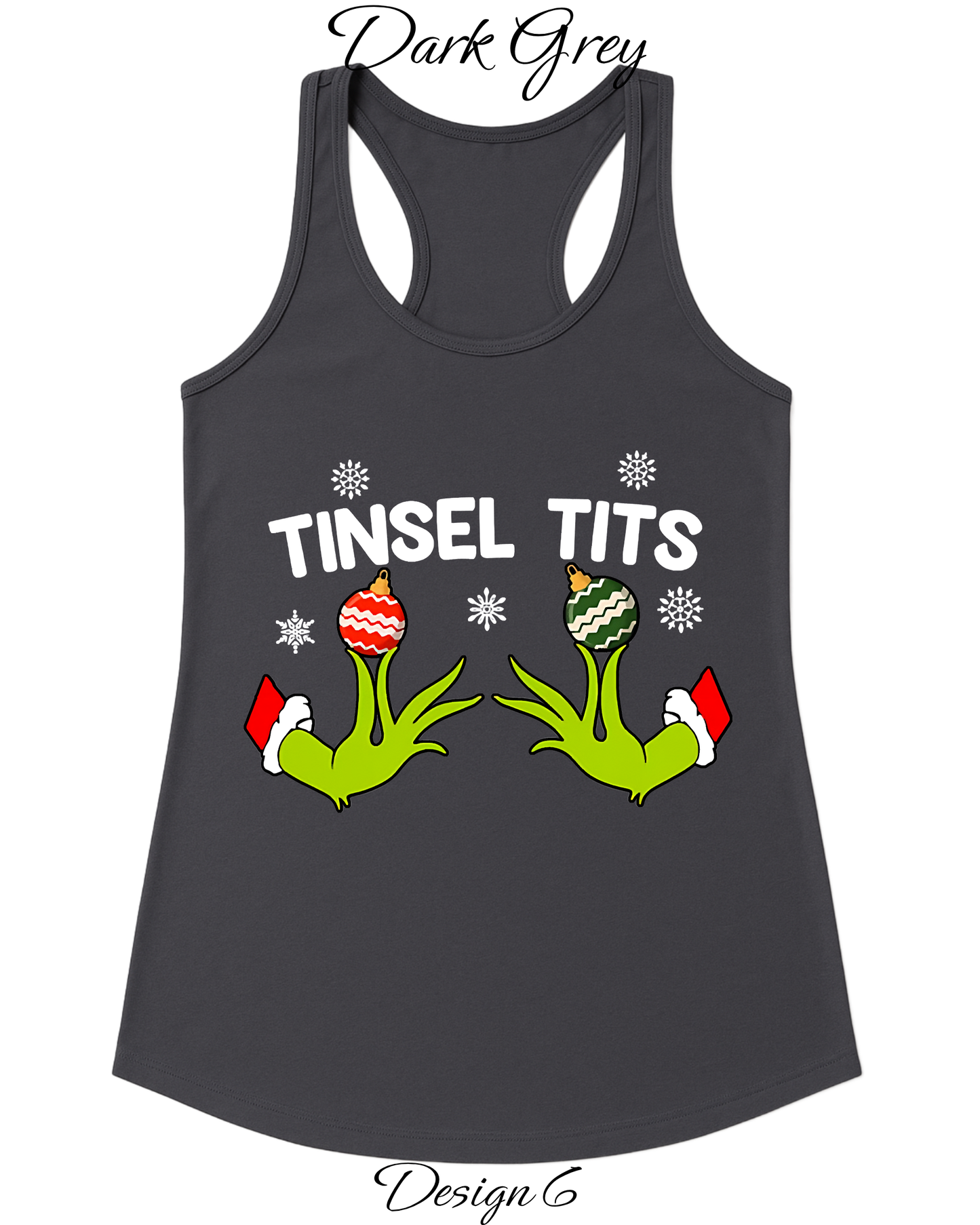 Custom Women's Tank Tops & Tees | Christmas Tinsel Tits Inspired Tee