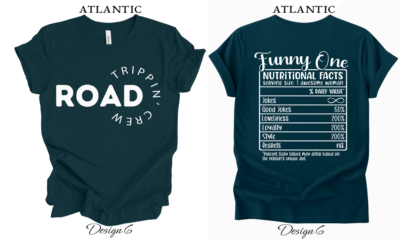 Custom Tee Unisex Crew Neck T-shirts | Road Trippin' Crew Matching Tess