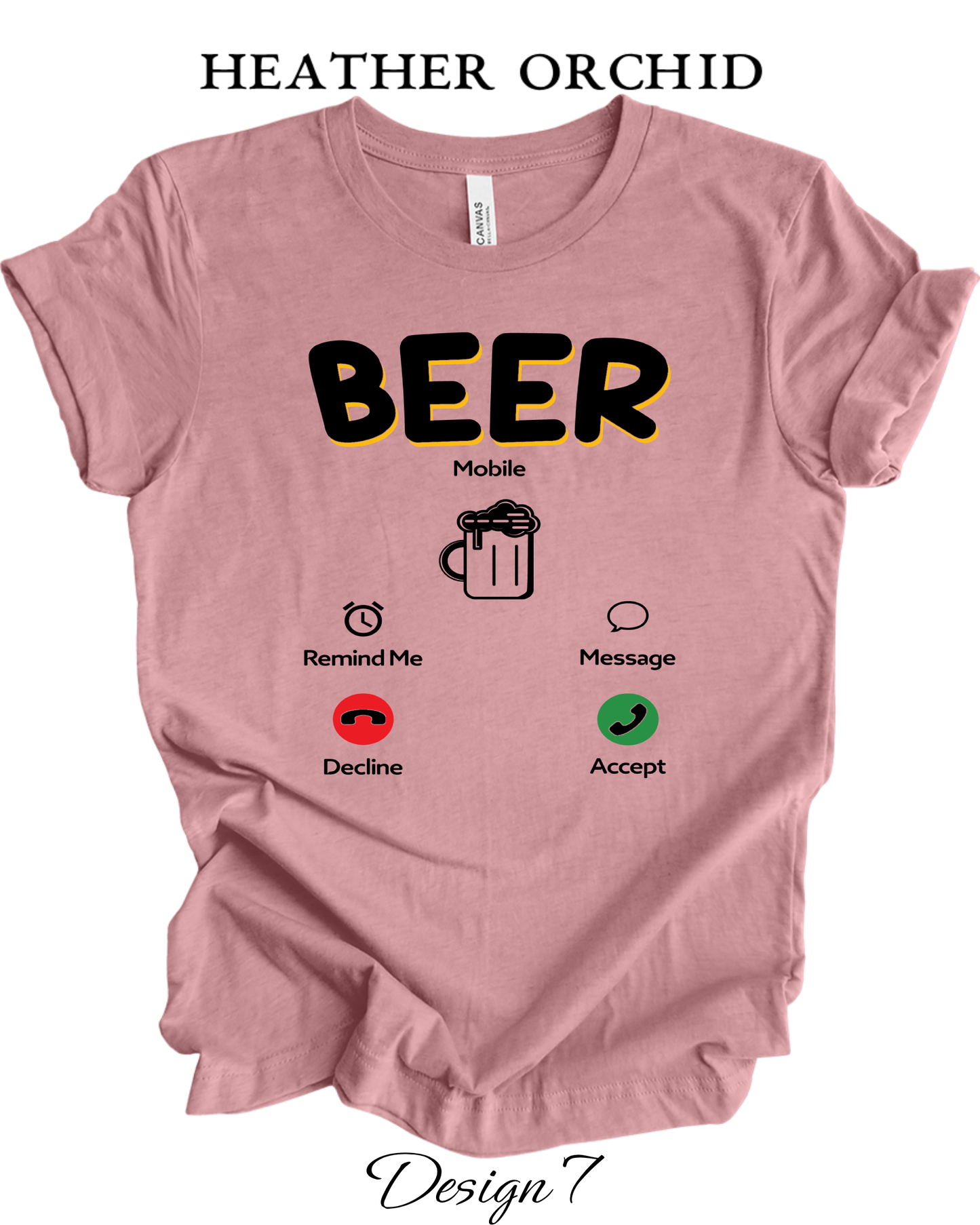 Custom Tee Unisex Crew Neck T-Shirts | Funny Beer Inspired Tee