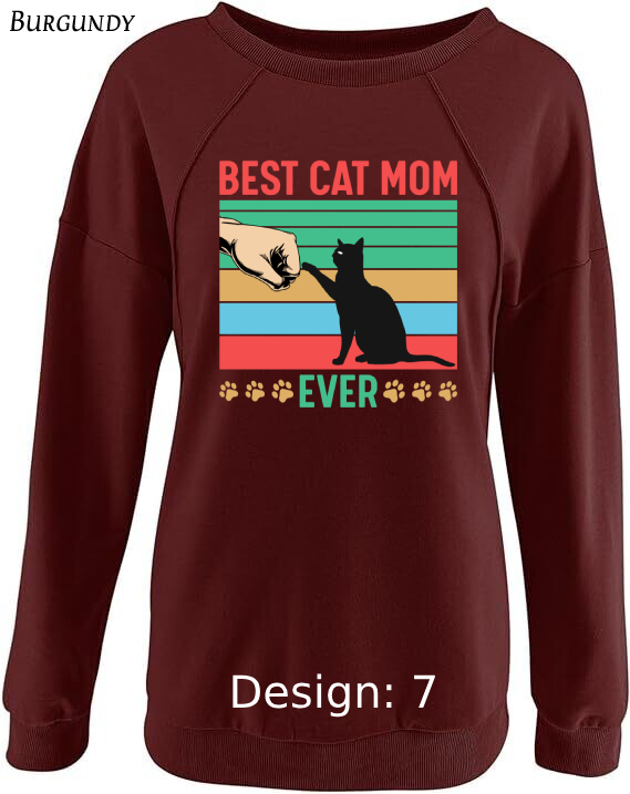 Sweatshirt Women's Cat Sweatshirt | Custom Sweatshirt