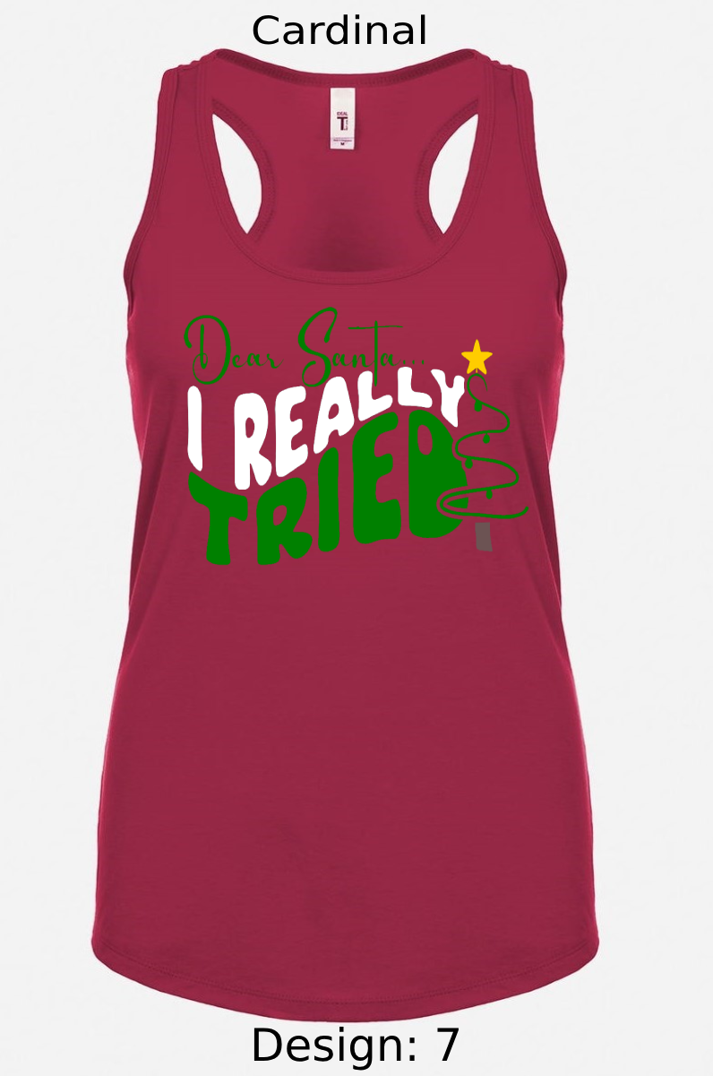 Shirts Women's Customized Tank Tops & Shirts | Christmas Funny Santa Themed Tee