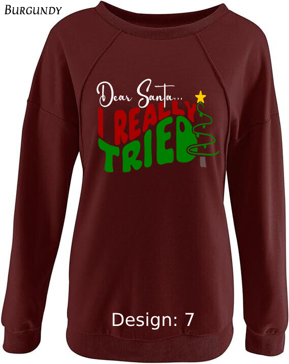 Sweatshirt Women's Christmas Funny Santa Sweatshirt | Custom Sweatshirt