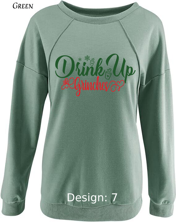 Sweatshirt Women's Christmas Funny Drinking Sweatshirt | Custom Sweatshirt