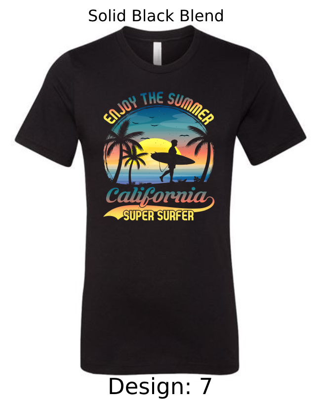 Shirts Men's Customized T-shirts | Summer, Surfing, & Sunshine Themed Tee