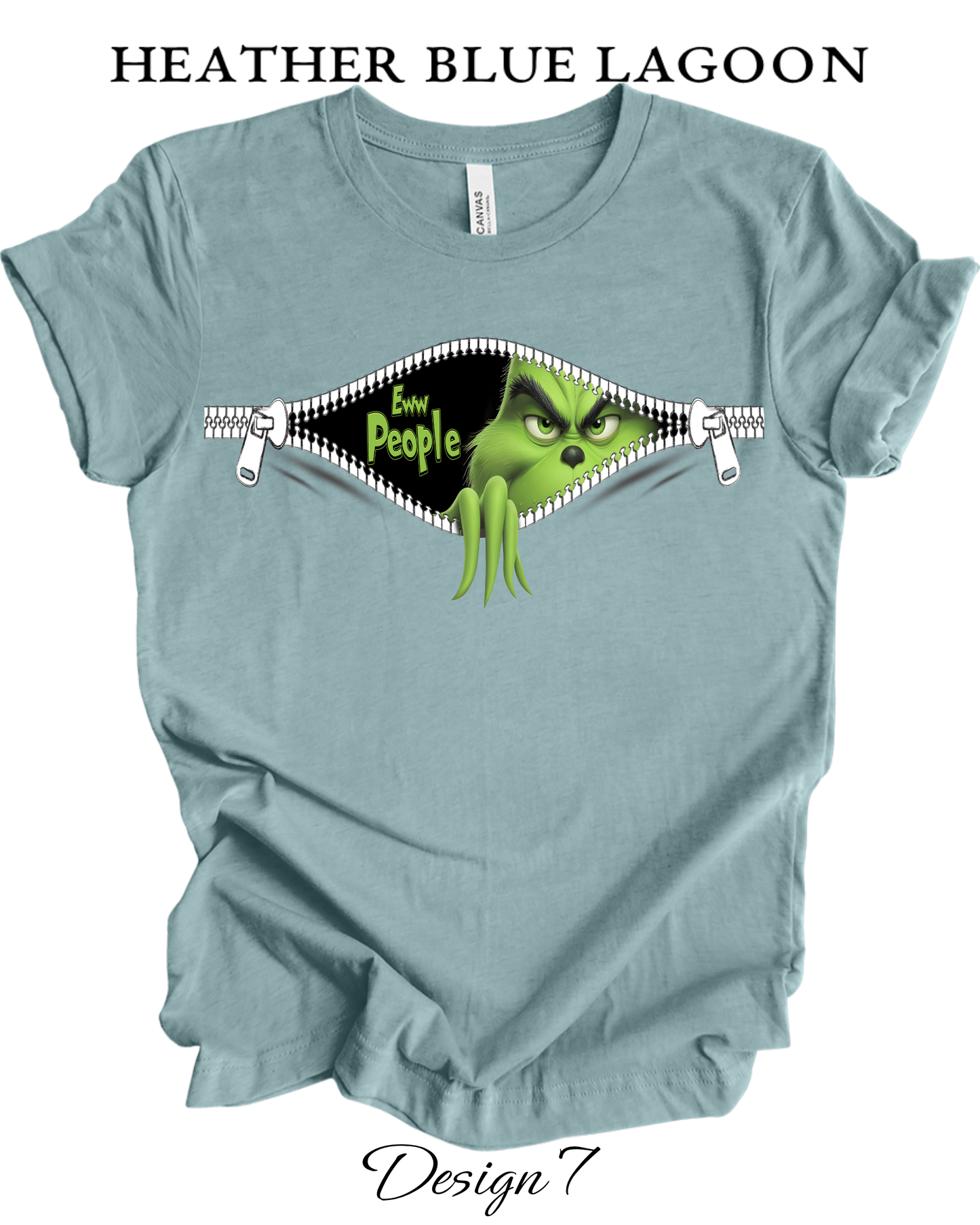 Custom Tee Unisex Crew Neck T-Shirts | Christmas Funny Grinch Inspired Tee