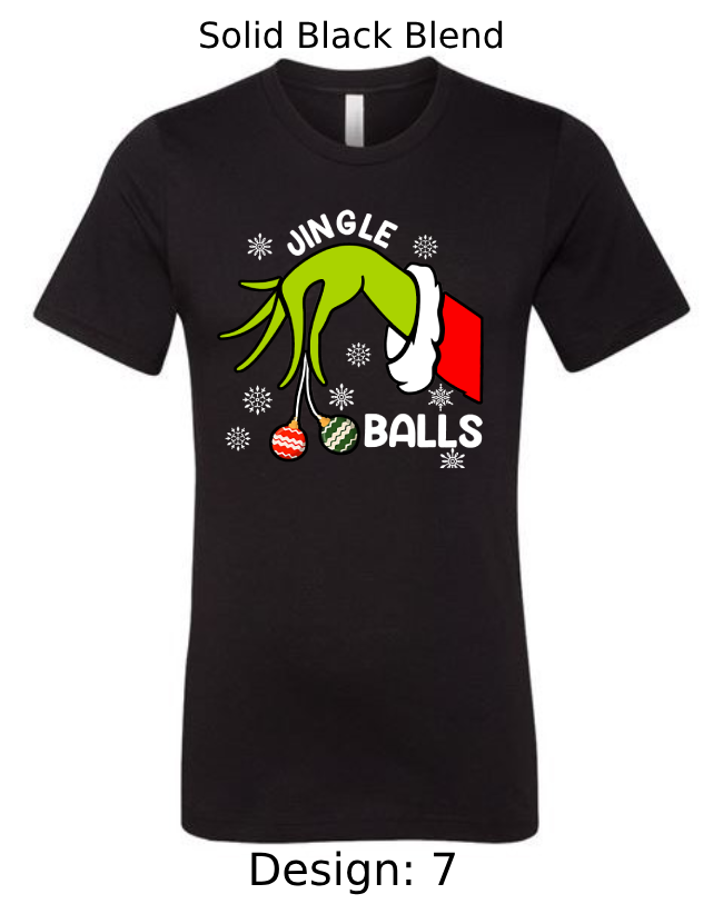 Shirts Men's Customized T-Shirts | Christmas Jingle Balls Themed Tee