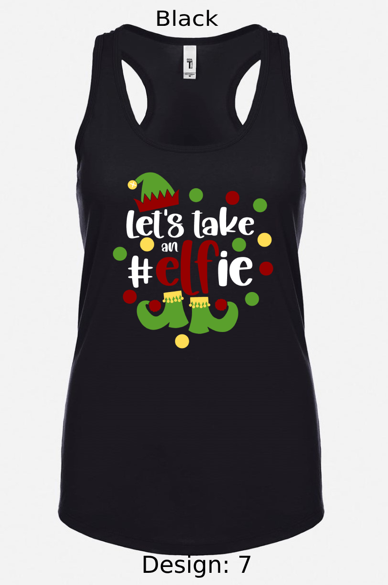 Shirts Women's Customized Tank Tops & Shirts | Christmas Funny Elf Themed Tee