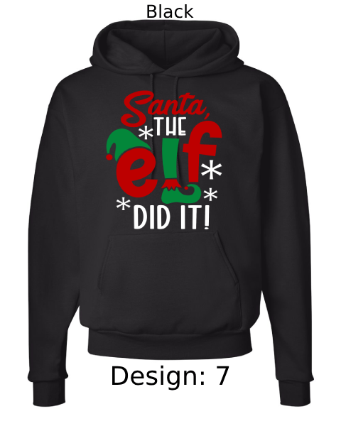 Unisex Christmas Funny Elf Hoodie Sweatshirt | Custom Hoodie