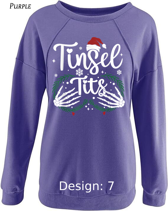 Sweatshirt Women's Christmas Tinsel Tits Sweatshirt | Custom Sweatshirt