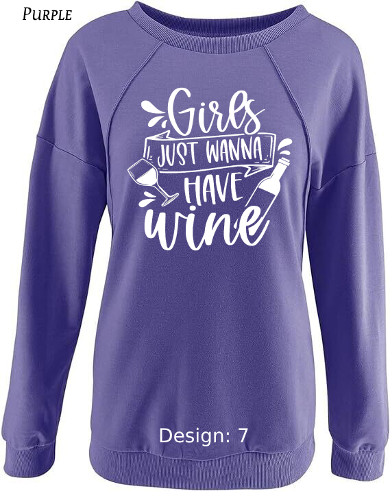 Sweatshirt Women's Wine Sweatshirt | Custom Sweatshirt