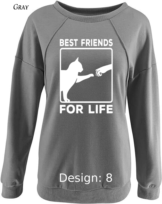 Sweatshirt Women's Cat Sweatshirt | Custom Sweatshirt