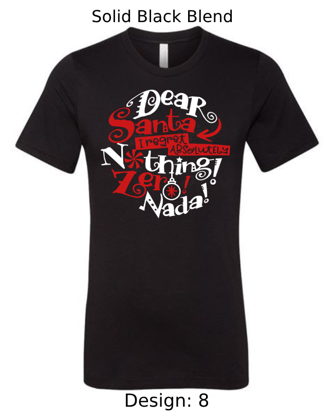 Shirts Men's Customized T-Shirts | Christmas Funny Santa Themed Tee