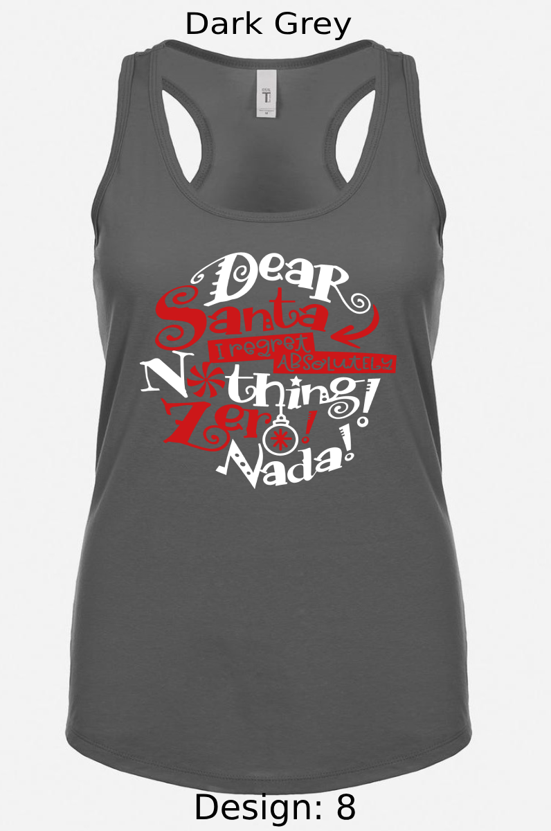 Shirts Women's Customized Tank Tops & Shirts | Christmas Funny Santa Themed Tee