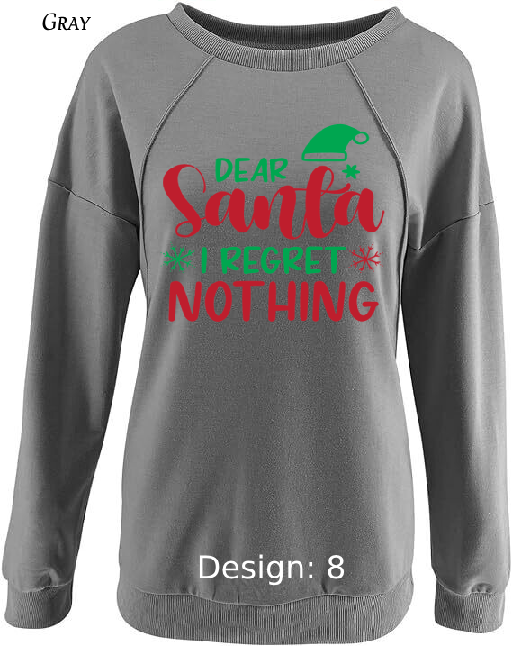 Sweatshirt Women's Christmas Funny Santa Sweatshirt | Custom Sweatshirt