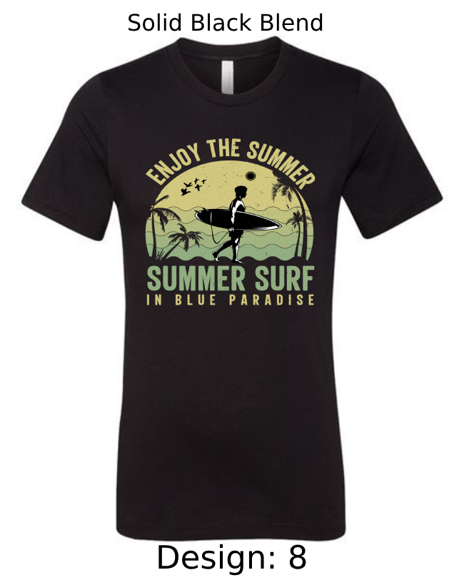 Shirts Men's Customized T-shirts | Summer, Surfing, & Sunshine Themed Tee